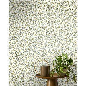 Papel pintado barroco de ramas florales 2