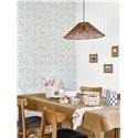 Papel pintado de flores porcelana azul · Casadeco Maison de Famille 202696601