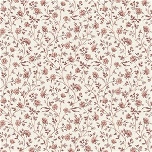 Papel pintado de flores barrocas en rosa