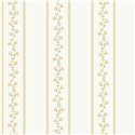 Striped wallpaper with floral garlands · Casadeco Maison de Famille 202702459