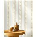 Striped wallpaper with floral garlands · Casadeco Maison de Famille 202702459