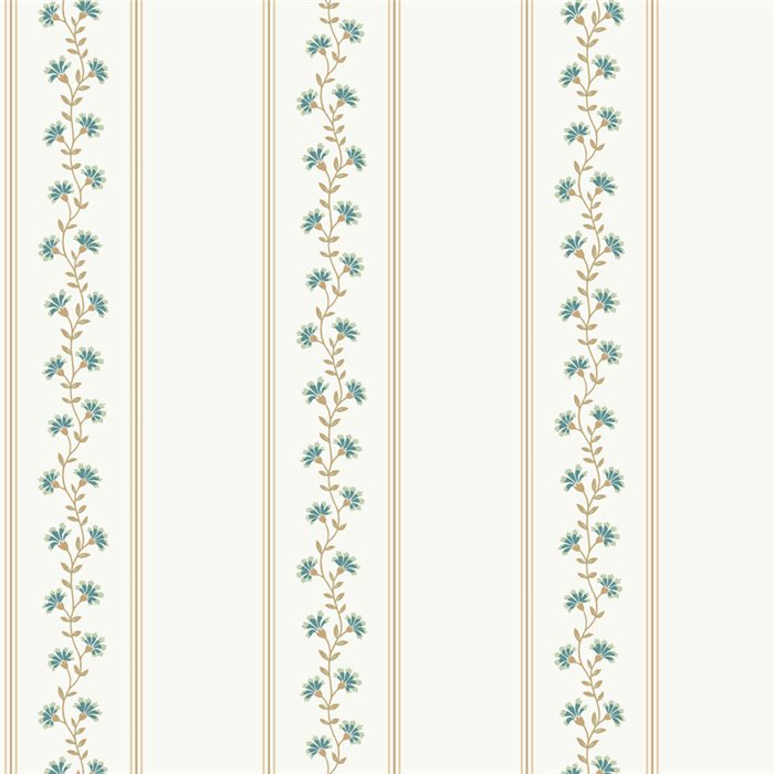 Classic striped floral wallpaper · Casadeco Maison de Famille 202706510