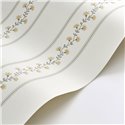 Papier peint rayé à petites fleurs · Casadeco Maison de Famille 202709233