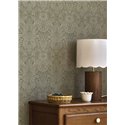 Moss green ornamental wallpaper · Casadeco Maison de Famille 202717122