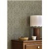 Papel pintado ornamental verde musgo · Casadeco Maison de Famille 202717122
