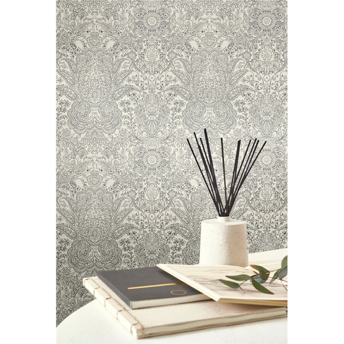Papel pintado floral tipo grabado · Casadeco Maison de Famille 202719370