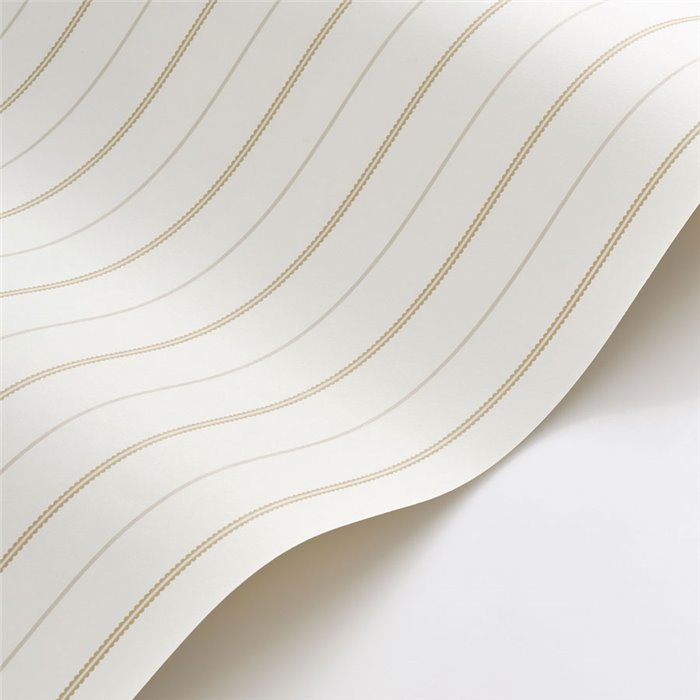 Papier peint à fines rayures sur blanc · Casadeco Maison de Famille 202721012