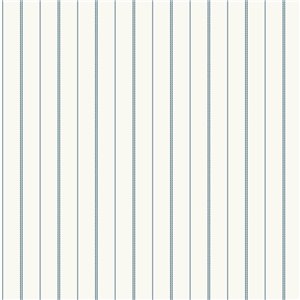 Papel pintado de rayas azul porcelana