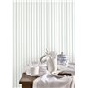 Papel pintado de rayas azul porcelana · Casadeco Maison de Famille 202726033