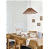 Porcelain blue striped wallpaper · Casadeco Maison de Famille 202726033