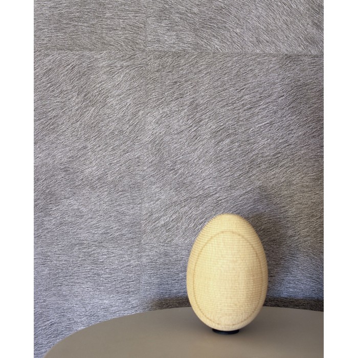 Elitis|Papier peint vinyle effet poil de poney beige crème|Imitation Peau