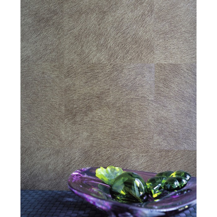 Elitis|Vinyl-Tapete in Ponyfelloptik Gold|Lederimitat