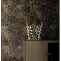 Elitis|Papier peint peau animale de lynx et léopard brun et noir|Imitation Peau