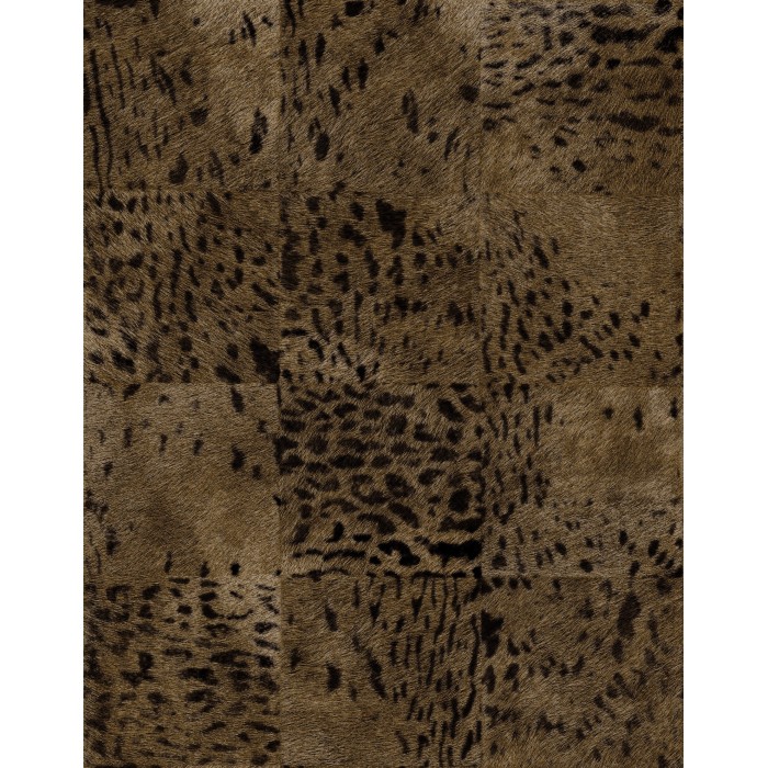 Elitis|Animal skin wallpaper with lynx and leopard in brown and black|Skin Imitation