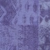 Elitis|Kilim-Tapete in Tierfelloptik Blau und Violett|Lederimitat