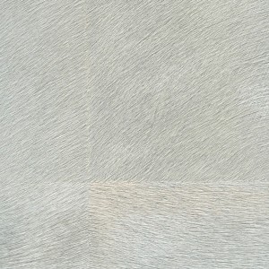 Elitis|Luxus-Tapete mit Ponyfell in Grau und Schwarz|Lederimitat