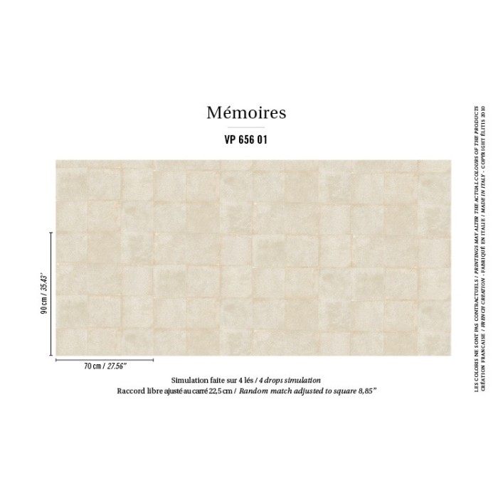 Elitis|Papier peint peau de loup imitation cuir vieilli gris cendre et vanille|Imitation Peau