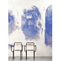 Elitis|Wandbild zeitgenössisch, indigo blaue malerische Komposition|Wandbild