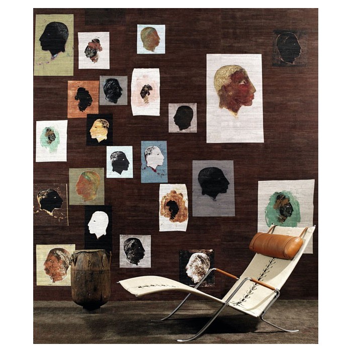 Elitis|Papier peint panoramique ethnique, collage de motifs africains|Panoramiques