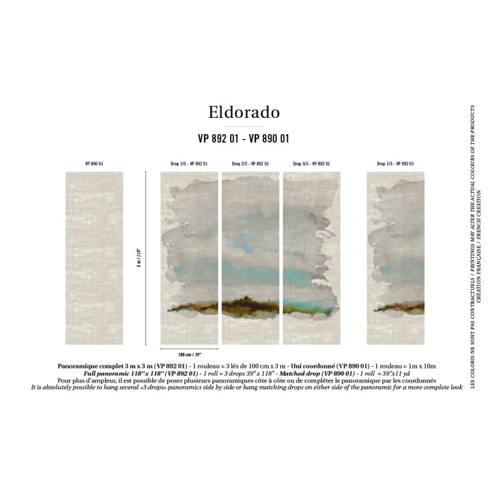 Elitis|Papier peint panoramique paysage abstrait aquarelle|Panoramiques