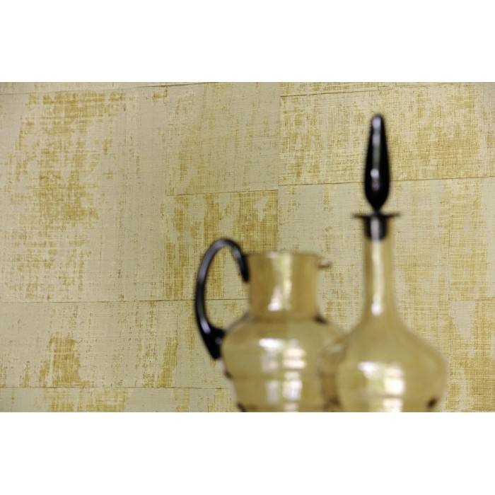 Elitis|Wallpaper with golden raffia effect and plaster look|Wallpaper