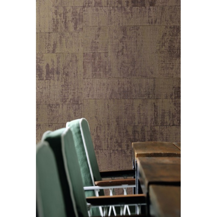 Elitis|Wallpaper with plastered brown raffia effect|Wallpaper