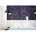 Elitis|Luxus-Tapete mit violettem Bast-Effekt|Tapeten
