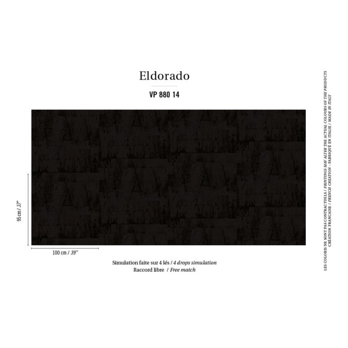 Elitis|Papier peint raphia enduit de plâtre noir|Papier Peint