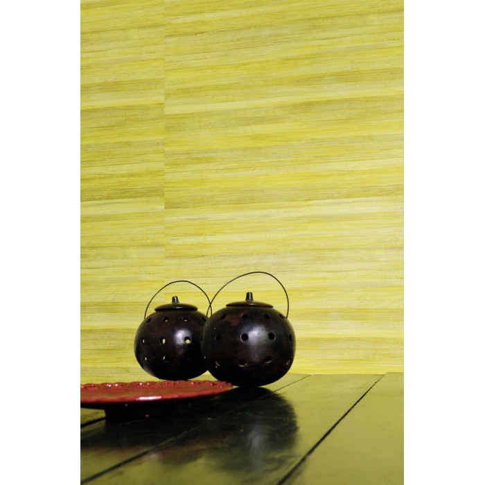 Elitis|Tapete mit Textur aus Naturfaser Abaca|Holzimitat