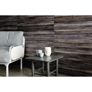Casadeco|Tapete mit abstrakter Textur und grüner Patina|Holzimitat 2