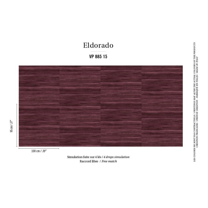 Elitis|Tapete mit Naturfaser-Abaca-Effekt|Holzimitat
