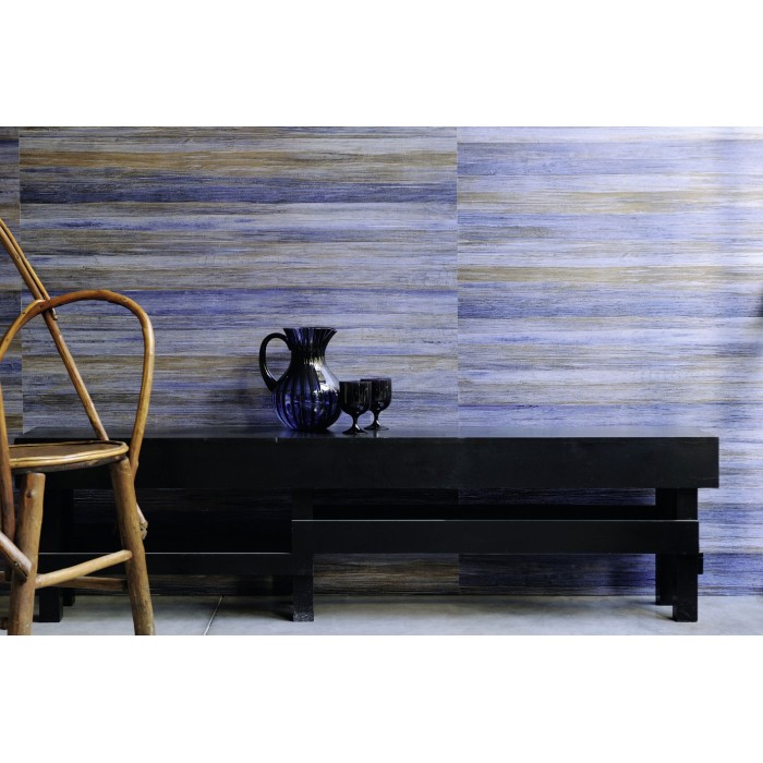 Elitis|Papier peint vinyle fibre naturelle d’abaca|Imitation Bois