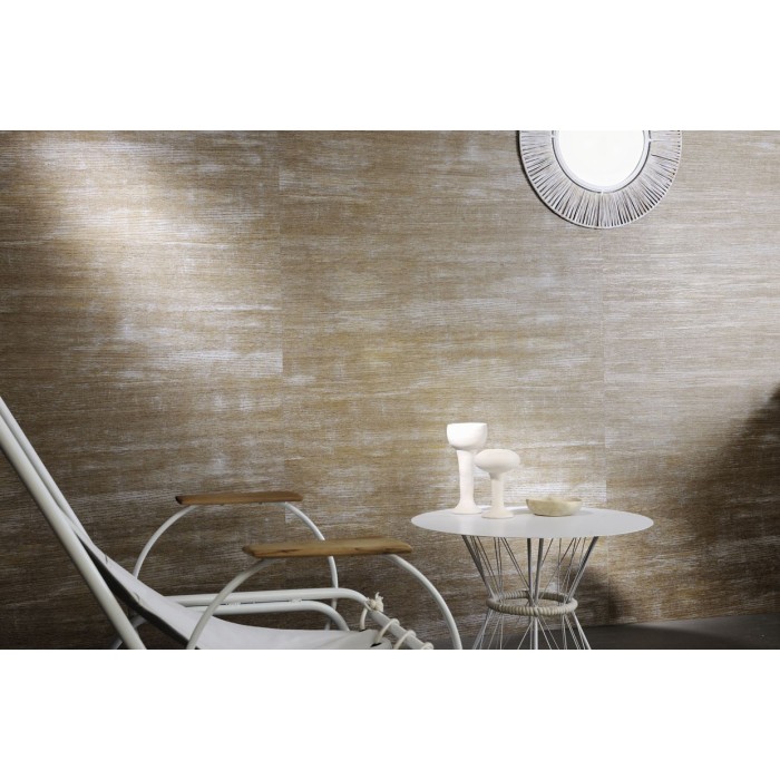 Elitis|Luxus-Tapete mit gealterter Holzoptik|Holzimitat