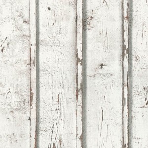 As Creation|Papel pintado friso listón madera blanco|Imitacion Madera
