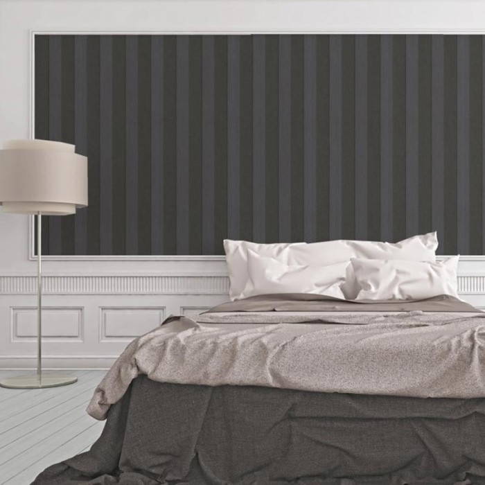 Architects Paper|Striped wallpaper chocolate brown with fabric effect|Stripes