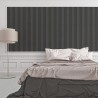 Architects Paper|Gestreifte Tapete schokoladenbraun in Textiloptik|Streifen