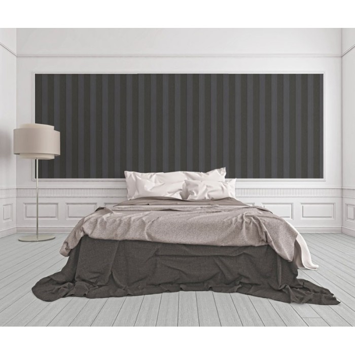 Architects Paper|Striped wallpaper chocolate brown with fabric effect|Stripes