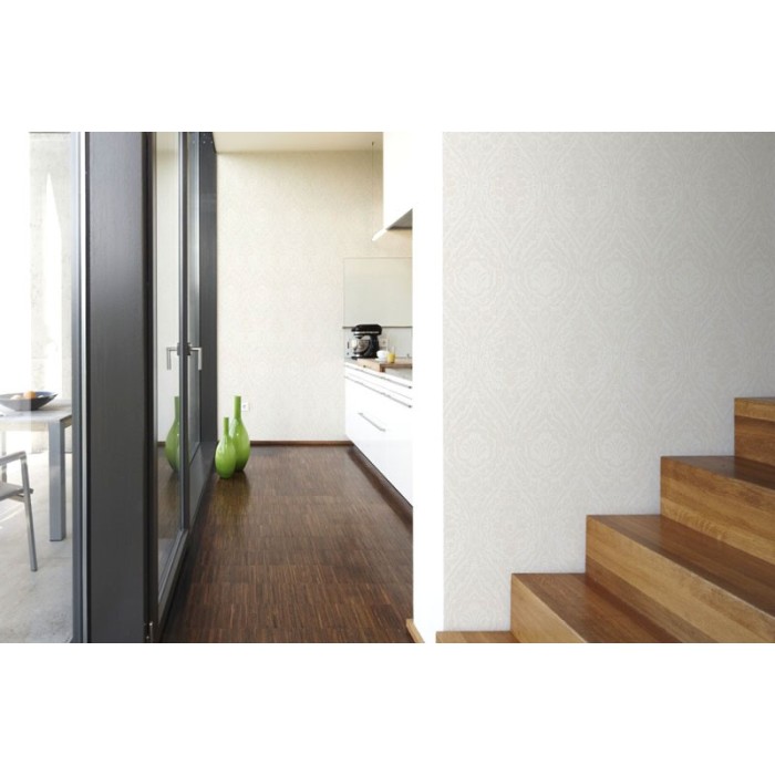 Architects Paper|Damast-Muster Tapete creme in Textiloptik|Tapeten