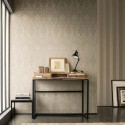 Architects Paper|Beige and brown damask wallpaper with fabric texture|Fabric Imitation