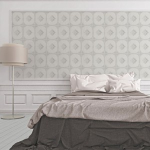 Casadeco|Papier peint à carreaux anglais verts avec bel effet textile|Carreaux 2