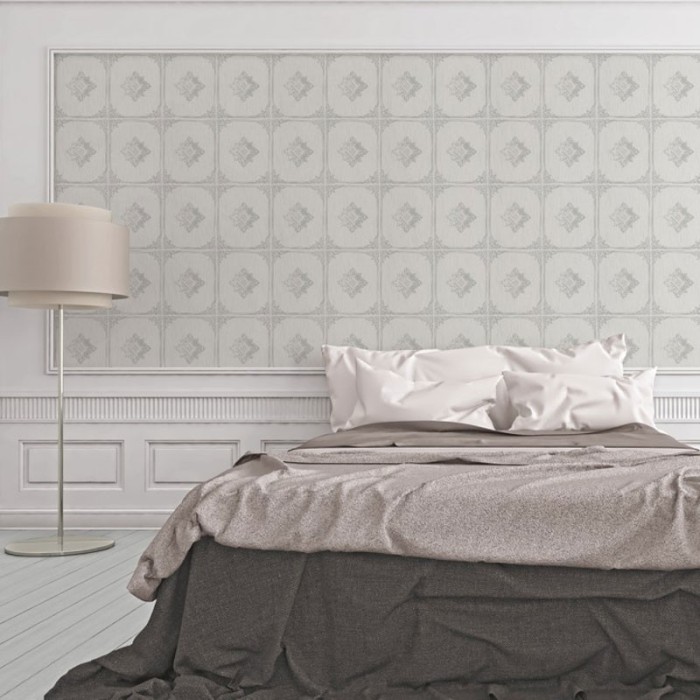 Architects Paper|Papier peint classique contemporain blanc et gris|Carreaux