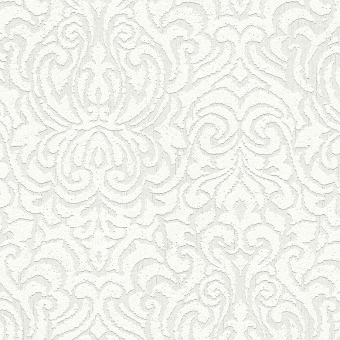 Architects Paper|Papel pintado estilo damasco con relieves blanco|Imitacion Tela