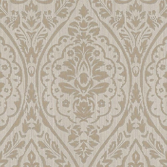 Architects Paper|Damasttapete Beige und Braun mit Stoffoptik|Textilimitation