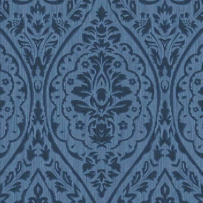 Architects Paper|Papel pintado motivos damasco azul efecto textil|Imitacion Tela
