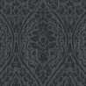 Architects Paper|Damasttapete Grau und Schwarz mit Stoffoptik|Textilimitation