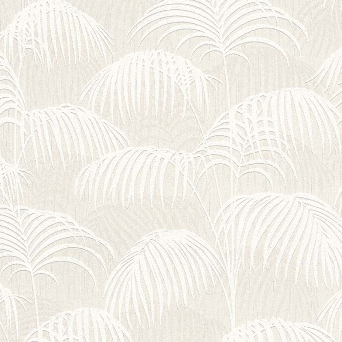 Papel pintado palmeras blanco crema - Architects Paper Tessuto II 961981
