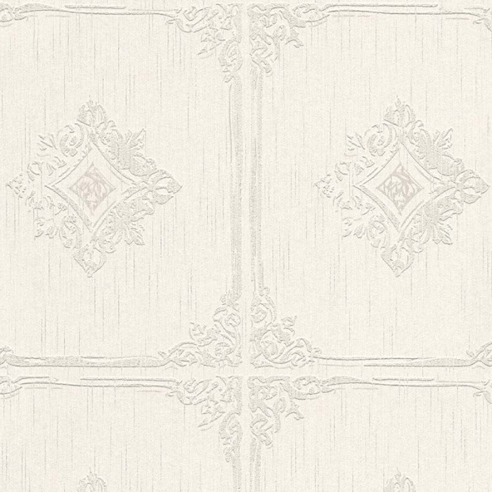 Architects Paper|Papier peint classique moderne gris clair et crème|Carreaux