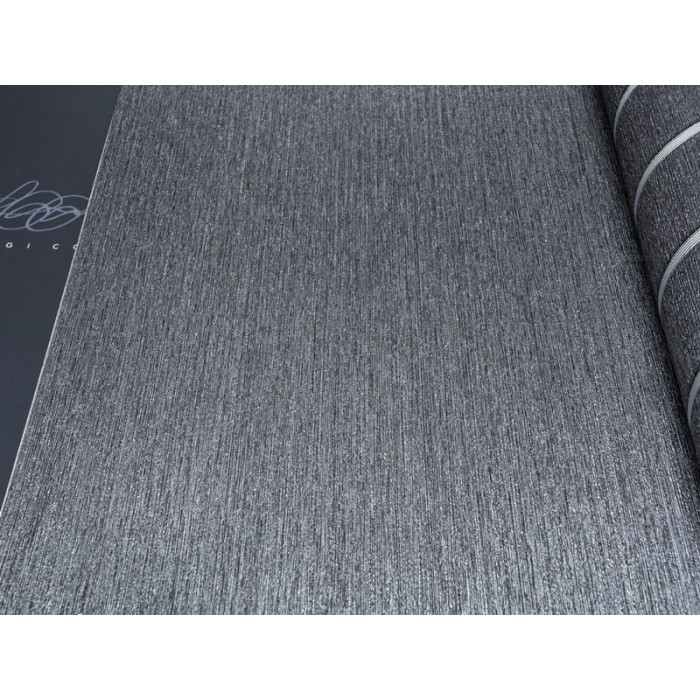 Marburg|Papel pintado gris plata efecto estuco rayado|Moderno