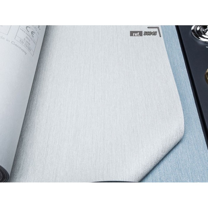 Marburg|Papier peint effet stuc rayé gris perle|Papier Peint