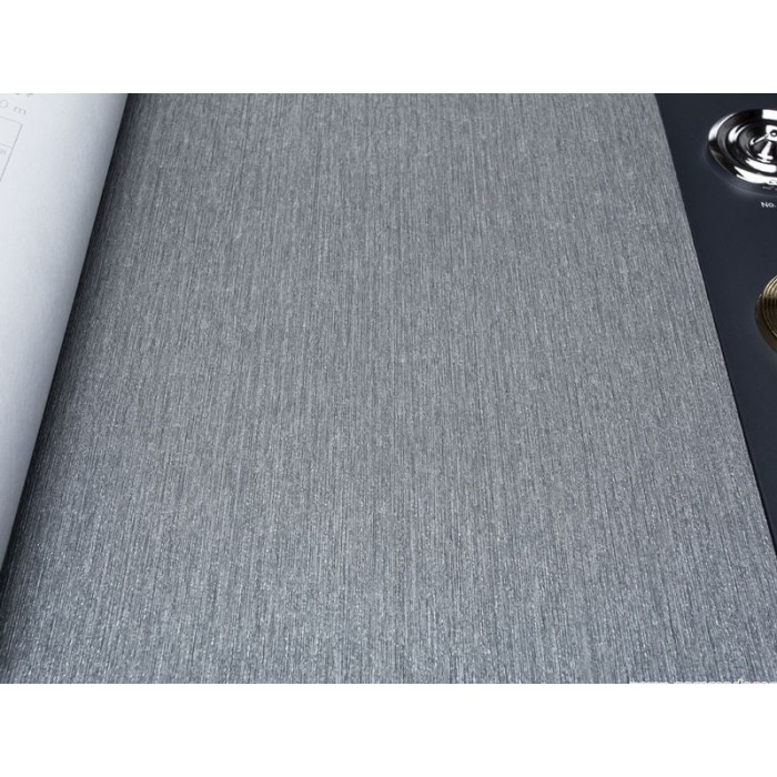 Marburg|Papel pintado plateado efecto estuco rayado|Papel Pintado